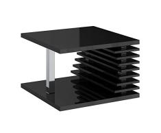 Selsey Mesa de saln, Negro Brillante, 70 x 70 x 45