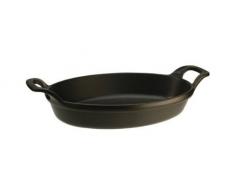STAUB Dish Fuente Ovalada apilable, Hierro Fundido, Negro, 28 cm