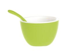 zakdesigns 1283Â de M880Â Carcasa rÃ­gida Duo con Cuchara (melamina, Verde/Blanco, 10Â x 10Â x 7.5Â cm