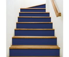 Playa Adhesivos para contremarches de escaleras, Vinilo, Azul, 100Â x 0,1Â x 19Â cm