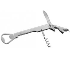 FMprofessional Sacacorchos Camarero, Acero Inoxidable, Acero Inoxidable, Plata, 22 x 8 x 1.5 cm