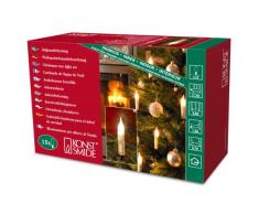 Konstsmide 2313-000 - Guirnalda led para el árbol de Navidad (15 velas esmeriladas, imitación de cera, 230 V, para interiores)