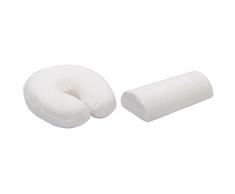 Pikolin Home - Almohada viscoelÃ¡stica Cervical de Viaje de firmeza Baja + - Almohada viscoelÃ¡stica de piernas de firmeza Media con Forma de Media Luna ergonÃ³mica