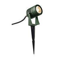 SLV luminaria de estaca LED SPIKE/lÃ¡mpara de exterior para iluminar el jardÃ­n, proyector de exterior/IP55 3000K 6Â W 400lm verde 40 grados (1002202)