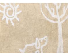 Aratextil Verano Alfombra Infantil, Algodón, Beige, 120x160 cm