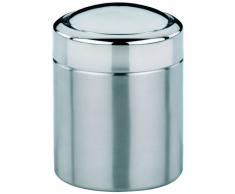 kela 21381 Ano - Cubo de Basura para Mesa y baÃ±o (Acero Inoxidable, 1.5 L), Color Plateado