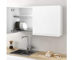 Menage Confort Kit Escurridor de Platos y Vasos de Acero con Bandeja Recoge Aguas para Mueble de Cocina, Ancho 865 mm