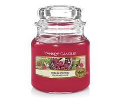Yankee Candle 1323189 Vela en Fresco, 104 gr con Aroma Las frambuesas Rojas/Red Raspberries, Cera, Rojo, 6.3x6.0x7.1 cm, Pequeña
