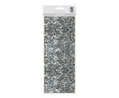 URSUS 59470001 Flitter, 1 hoja de pegatinas de plÃ¡stico en plata, aprox. 12 x 29 cm, autoadhesivo, ideal para scrapbooking, diseÃ±o de tarjetas y para decoraciÃ³n, multicolor, talla Ãºnica.