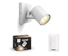 Philips Hue â Lámpara inteligente, Hue Runner, Foco LED Inteligente, Luz Blanca de Cálida a FrÃa, Compatible con Alexa y Google Home, Color Blanco