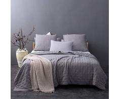 Linder - Colcha de Cama, 100% poliéster, Gris, 250 x 260