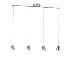 Philips Lámpara Colgante Wolga Chrome LED, Cromado, 4 Luces