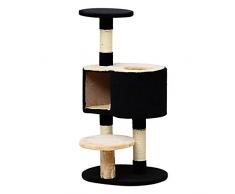 Arbol Gato Rascador 50x40x98cm Poste Arañar Caseta Cama Pawhut