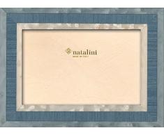 Natalini Riva Azzurra - Marco de fotos de madera y cristal, Azul (Bleu Clair/Blanc), 13x18 cm