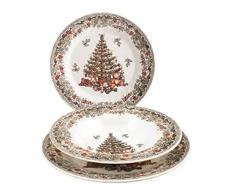 Churchill Season Greetings Vajilla 18 Piezas, Blanco Marfil, Gres