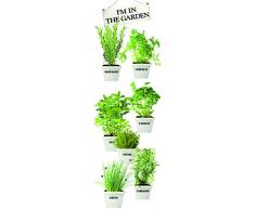 Plage Tiestos De Plantas Aromáticas Vinilo Adhesivo para la Cocina, Vinilo, Multicolor, 60x180 cm