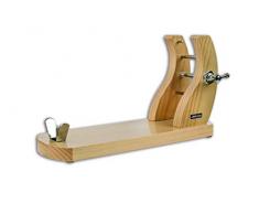 Arcos Soporte de Jamón Herrajes Metálicos y Madera de Pino Lacada, Natural, 500 x 280 x 180 mm