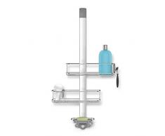 simplehuman - Estantería de Ducha, para Colgar Sobre la Puerta, Color Plateado
