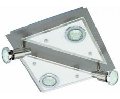 Briloner Leuchten 3529-042 - Lámpara de techo con 4 luces LED GU10, níquel mate
