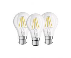 Osram 819498 Bombilla LED B22d, 7 W, Blanco, 3 Unidades