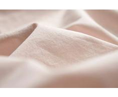 L1NK STUDIO Sabana encimera Lisa Cama 105 cm (210X280cm) 100% algodón (Percal 200 Hilos) Baby Pink