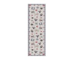 VILBER Camino de Mesa Bells Gris (38,5x155x0,2 cm), PVC Poliester, Antideslizante, Lavable, Resistente al Calor, con Posibilidad de Manteles Individuales y Alfombras a Juego.