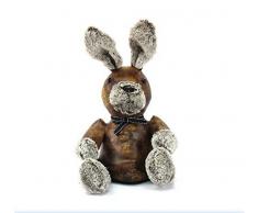 Lesser & Pavey - Tope para Puerta (Piel sintÃ©tica), diseÃ±o de Conejo, Color marrÃ³n