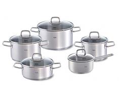 Fissler viseo Set 5tlg KT16/20/24+BT20+STK16mGD Batería de cocina, acero inoxidable