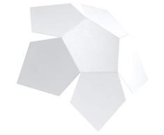 SOLLUX lighting Penta Lámpara de Pared Decorativa Diseño Geométrico de Flores para Interiores Modernos Alimentado por Bombilla G9 Reemplazable 2 x 40 W Fabricada en Acero Blanco 30x30x8cm