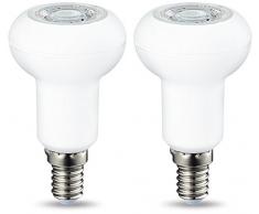 AmazonBasics Bombilla LED R50 E14, 3.5W (equivalente a 40W), Blanco Cálido, Regulable- 2 unidades