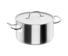 Lacor - 50025 - Cacerola Alta Con Tapa Chef Classic 24cm Inox