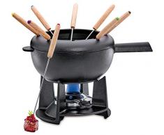 Spring Saas Fee para Fondue, Hierro Fundido, Negro, 20 cm