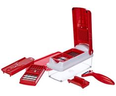 Genius Nicer Dicer Smart, 9 Piezas, Cortar, Cortar en Tacos, Rallar, Pelar, Guardar, Cortador de Frutas y Verduras
