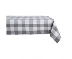 DII Buffalo Check Collection - Mantel clÃ¡sico de Granja, 60 x 104 Pulgadas, Gris y Blanco