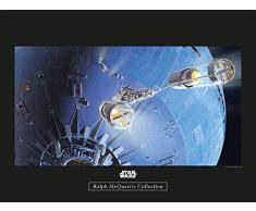 Komar Wandbild Von Wars Classic RMQ Death Star Attack | Kinderzimmer, Jugendzimmer, Dekoration, Kunstdruck | ohne Rahmen | WB130-40x30 fotomural, carbÃ³n
