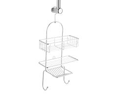 WENKO Ayudante para la ducha de Ragusa acero inox - estante para la ducha, Acero inoxidable, 25 x 52 x 11 cm, Brillante