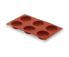 Lacor - 66802 - Molde Semiesferico 6 Cavidades Silicona - Rojo
