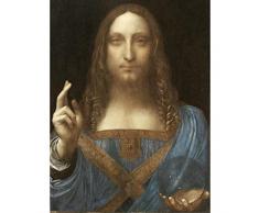 Da Vinci Salvator Mundi Salvador JesÃºs Pintura Premium Lienzo decorativo para pared, 45,7 x 60,9 cm