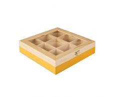 IBILI - Caja DE TE 9 Compartimentos Amarillo