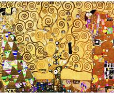 Legendarte Cuadro Lienzo, Impresión Digital - El Árbol De La Vida Gustav Klimt, cm. 50x70 - Decoración Pared