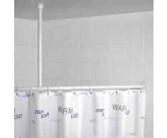 Wenko 19212100 - Soporte para Barra de Cortina Extensible, de Aluminio (57 cm), Color Cromo