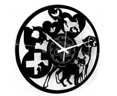 Instant Karma Clocks - Reloj de Pared de Vinilo, Idea Regalo Vintage, Hecho a Mano, Animales, Doctor, Gatos, Perros, clÃ­nica, Veterinario