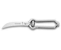 3Claveles 434 - Tijera trincha aves de 9.5 pulgadas, inox, con cierre de seguridad