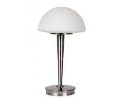 Lucide 17553/01/12 Toch - Lámpara de mesa (E14, 25 cm de diámetro), cristal opaco