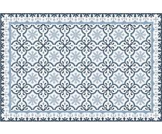 VINILIKO Victorian Blue Alfombra de Vinilo, Multicolor, 133x200