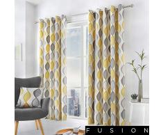 Fusion Lennox - Cortinas con Ojales (117 x 183 cm), Color Gris