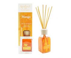 Ambientair Classic. Difusor de varillas perfumadas. Ambientador Mikado aroma Mango. Difusor 240 ml con palitos de ratán. Ambientador para Hogar sin alcohol.