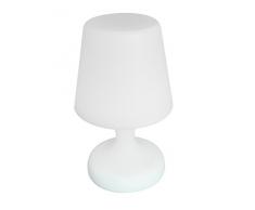Decotech - Lámpara Led inalámbrica con altavoz Bluetooth, cambio de color, uso exterior posible (IP44), batería recargable, mando a distancia incuido (Lexibook BTL035)