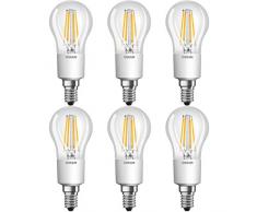 Osram Retrofit Bombilla LED E14, 4.5 W, Blanco, 11 x 4.5 x 4.5 cm, 6