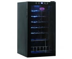 Cavevinum CV-28C Vinoteca Pequeña para Vinos Tintos y Blancos, Acero Inoxidable, Negro, 43x48x83 cm